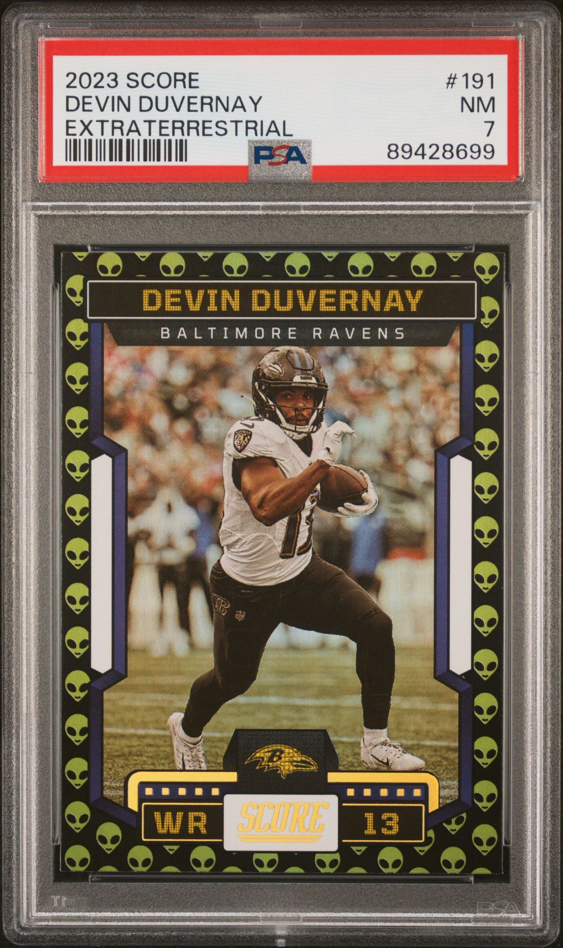 2023 Panini Score Devin Duvernay #191 (Extraterrestrial) Nm 7 front
