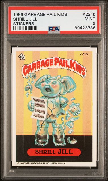 1986 Topps GARBAGE PAIL KIDS STICKERS STICKERS #221B Shrill Jill front