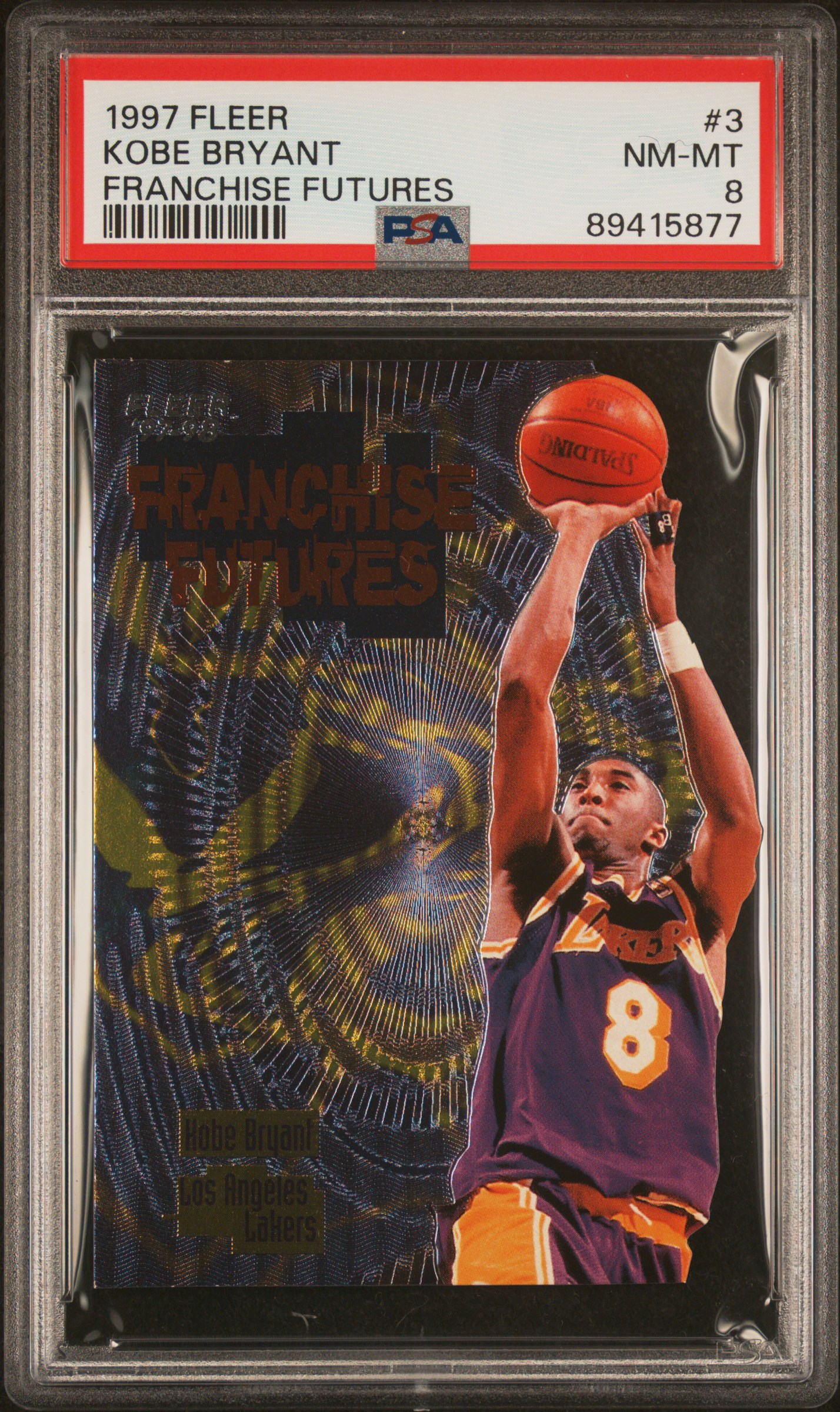 1997-98 Fleer Franchise Futures #3 Kobe Bryant – PSA NM-MT 8
