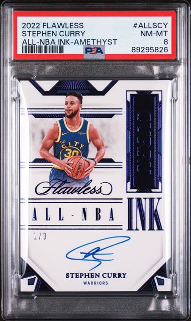 2022 Panini PANINI FLAWLESS ALL-NBA INK NBA INK-AMETHYST #ALLSCY Stephen Curry front