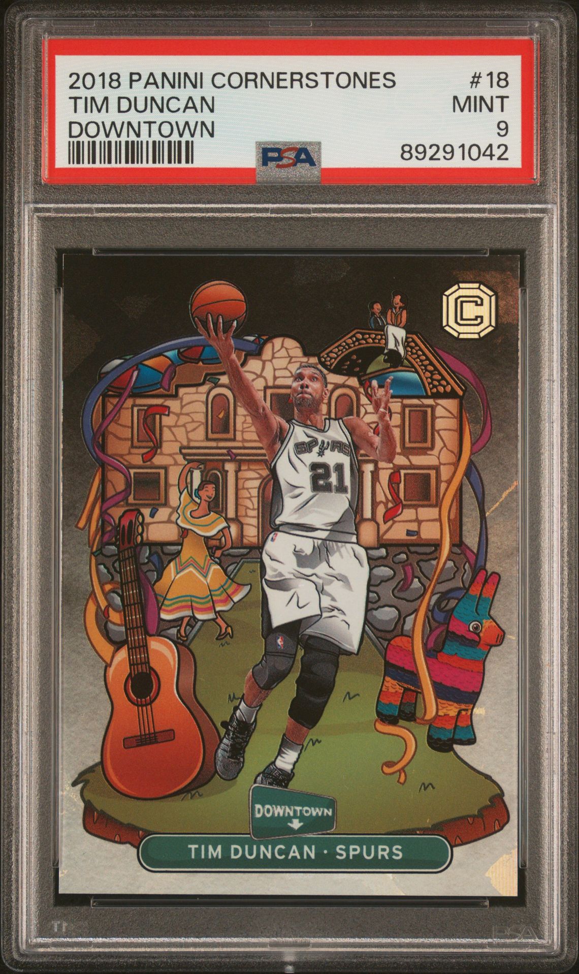 2018 Panini PANINI CORNERSTONES DOWNTOWN #18 Tim Duncan front