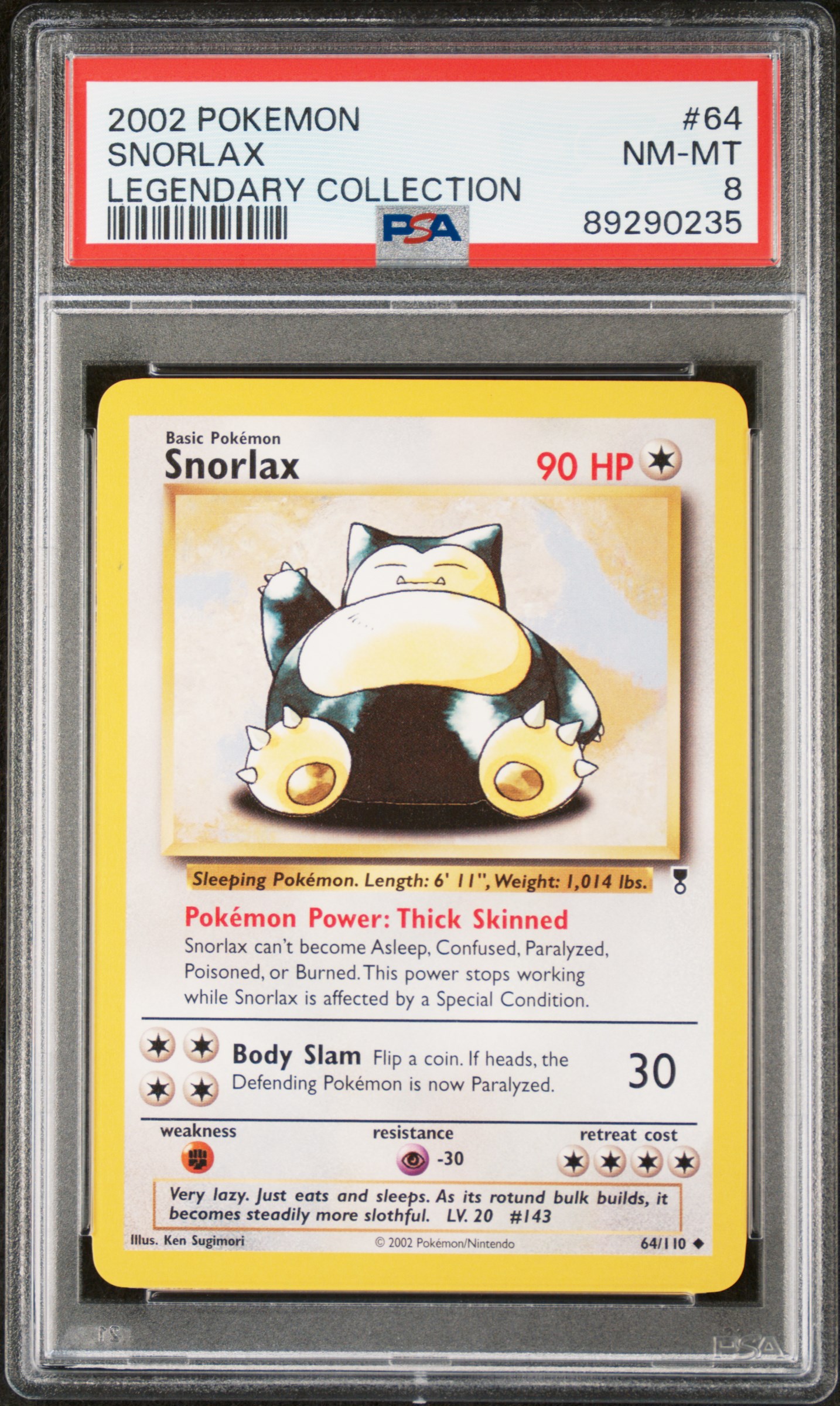 Snorlax 2002 Legendary Collection #64 Base Price Guide - Sports Card ...