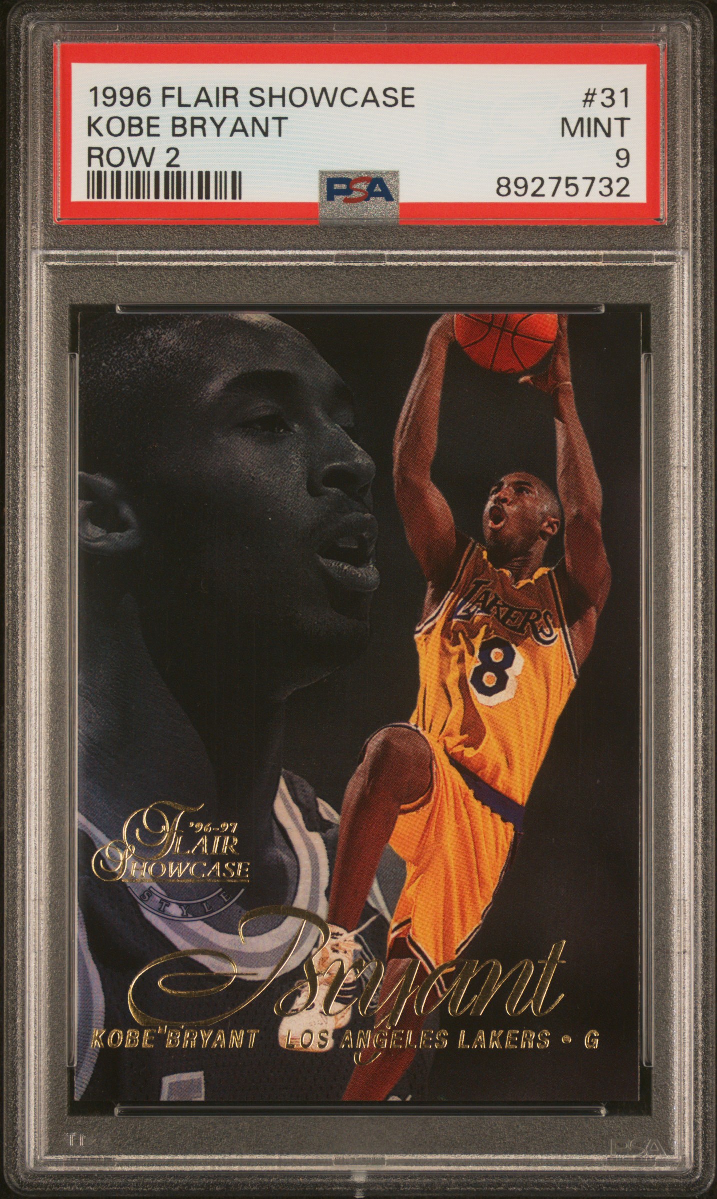 Kobe Bryant 1996 Flair Showcase #31 Row 2 Price Guide - Sports 