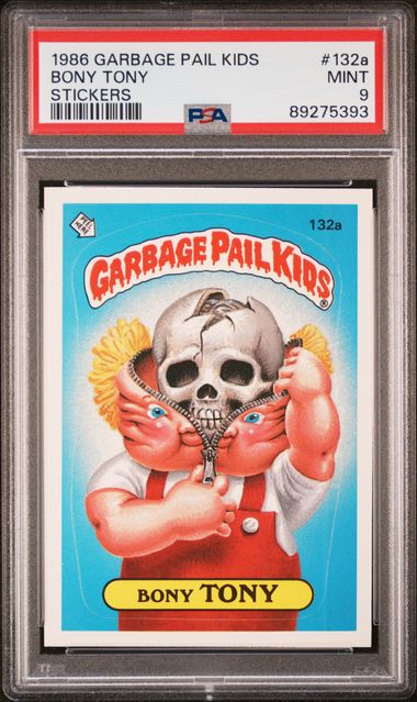 1986 Topps GARBAGE PAIL KIDS STICKERS STICKERS #132A Bony Tony front