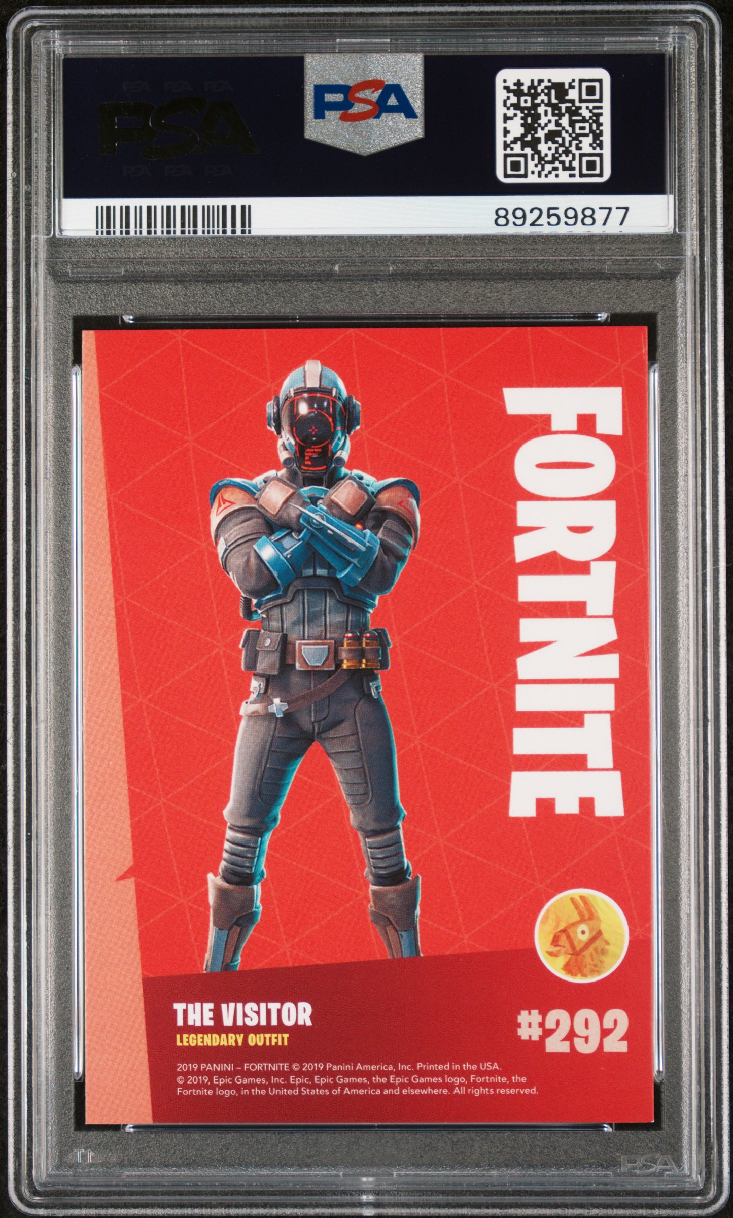 2019 Panini Fortnite The Visitor #292 Mint 9 back