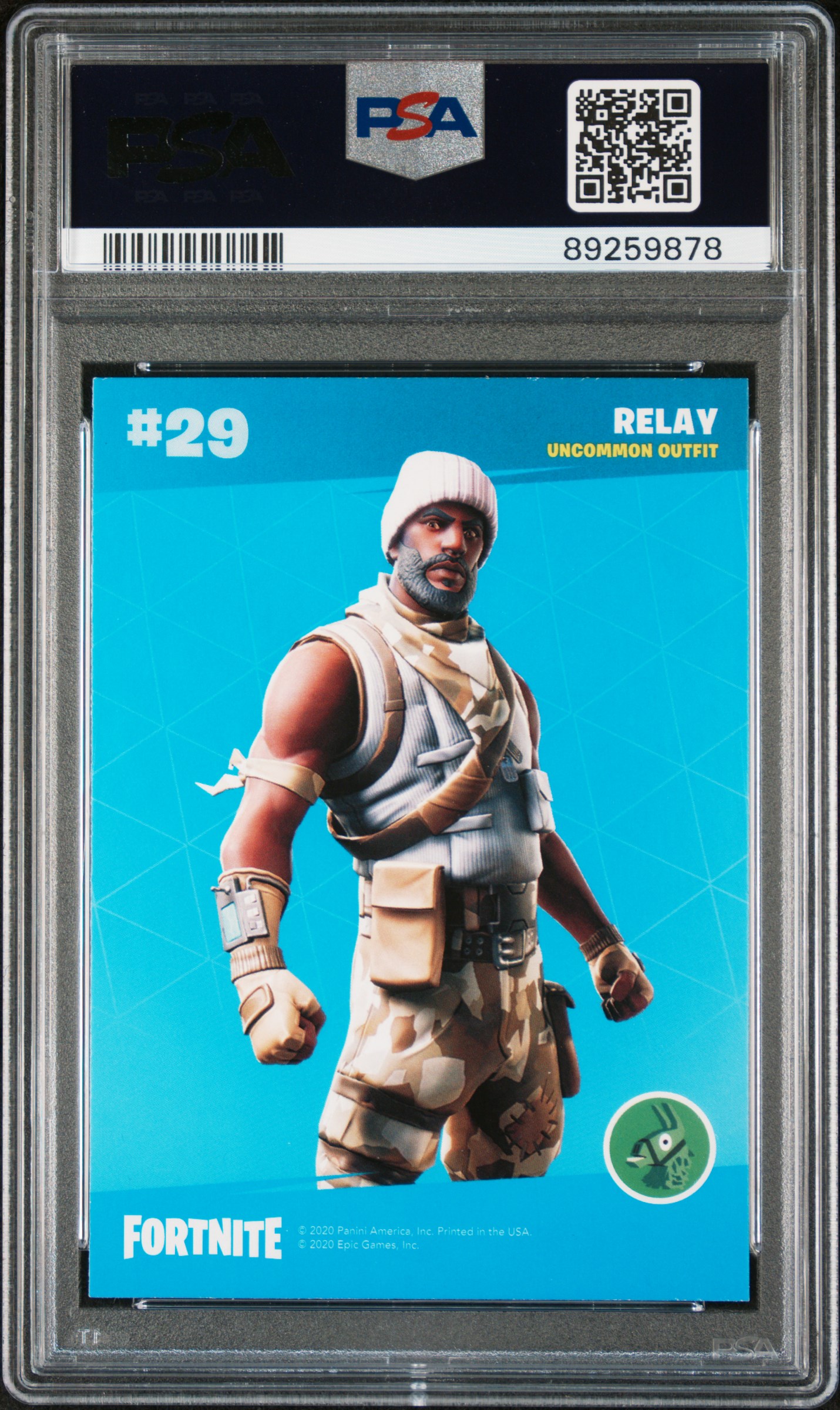 2020 Panini Fortnite Relay #29 (Cracked Ice) Gem Mt 10 back