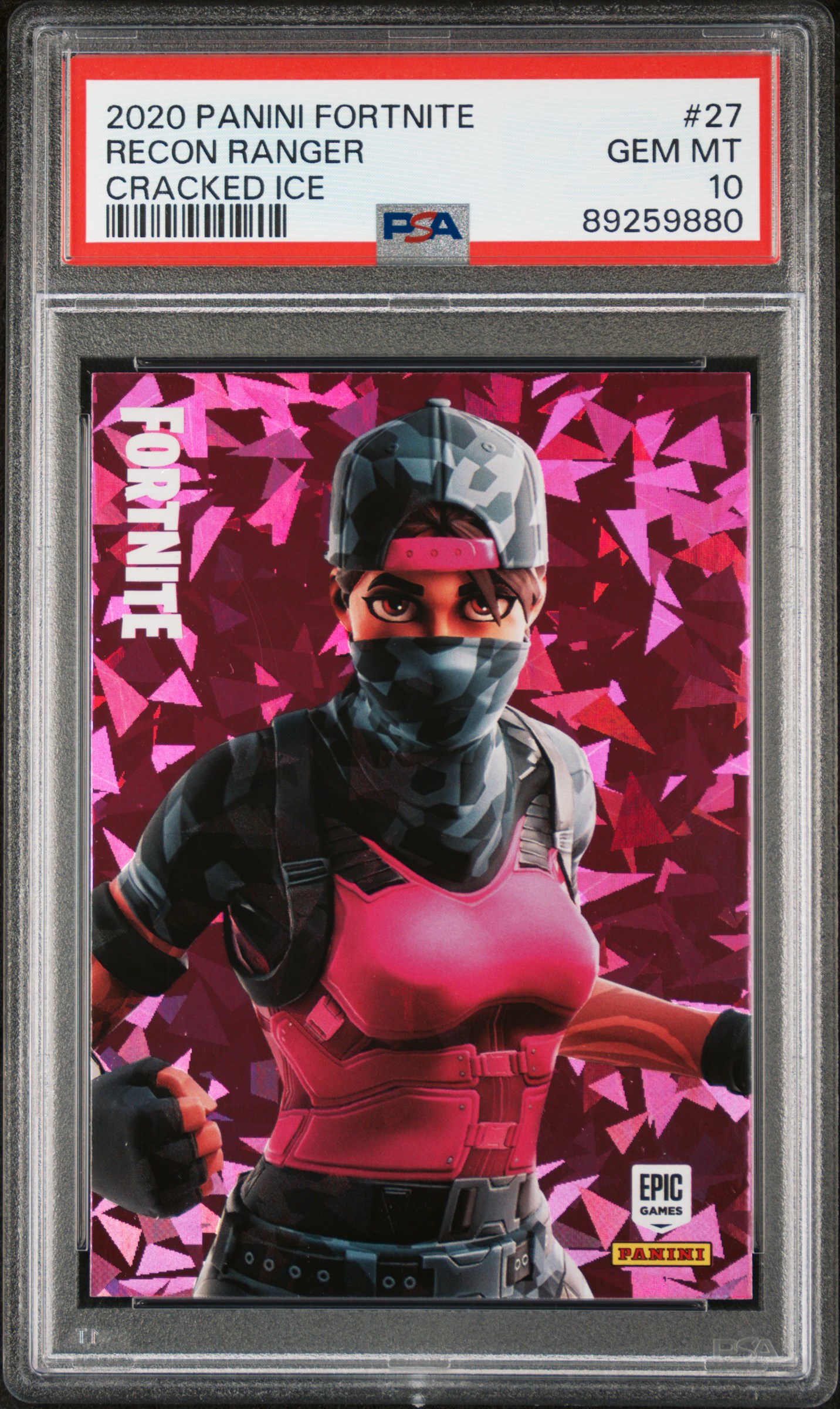 2020 Panini Fortnite Recon Ranger #27 (Cracked Ice) Gem Mt 10 front
