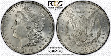 1878 7TF $1 VAM 116 MS62