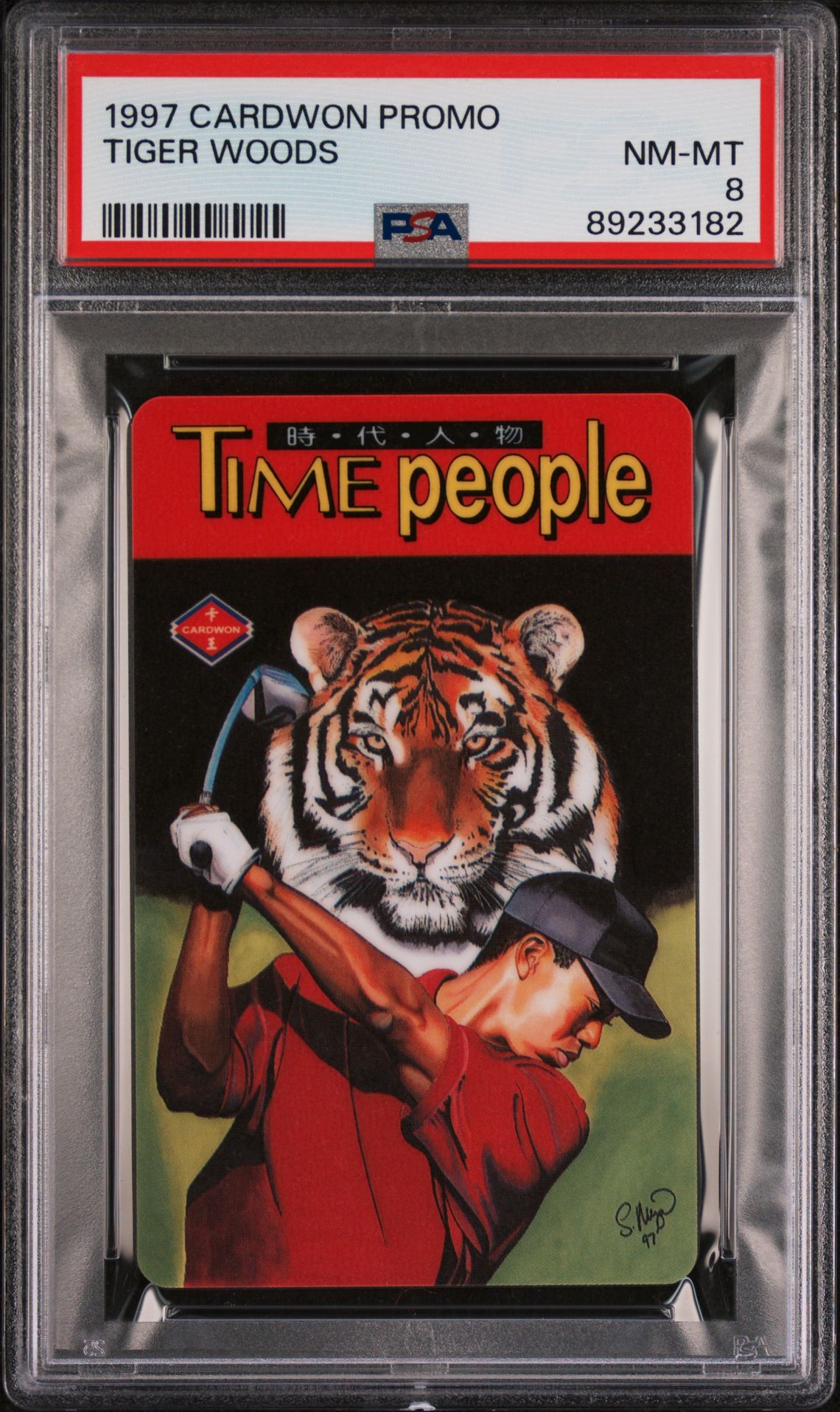 1997 CARDWON PROMO Tiger Woods front