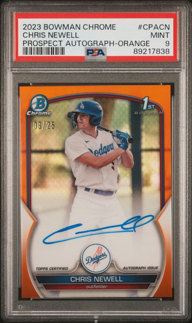 2023 Bowman Bowman Chrome Orange Refractor #CPACN Chris Newell front