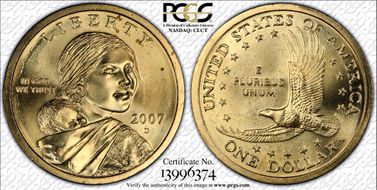 2007-D SAC$1 MS66