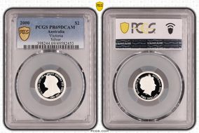 2000 $2 Victoria  Silver PR69DCAM