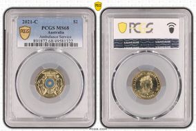 2021-C $2 Ambulance Service Colorized MS68