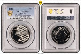 2015 50C RAM 50th Anniversary MS69