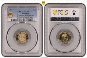 2023 $2 35th Ann $2 Coin Set Remembrance Poppy MS67