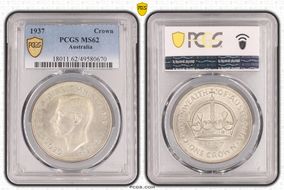 1937 Crown KM-34  Ag MS62