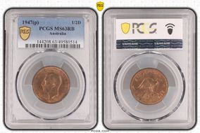1947(p) 1/2D MS63RB