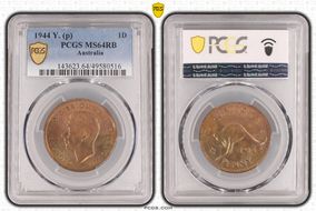 1944 Y. (p) 1D MS64RB