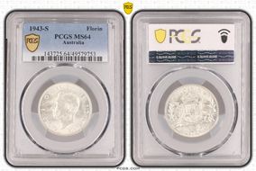 1943-S Florin KM-40  Ag MS64