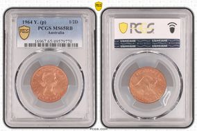 1964 Y. (p) 1/2D MS65RB