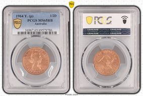 1964 Y. (p) 1/2D MS65RB
