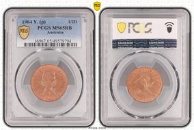 1964 Y. (p) 1/2D MS65RB