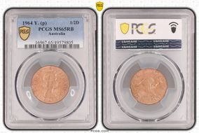 1964 Y. (p) 1/2D MS65RB
