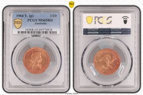 1964 Y. (p) 1/2D MS65RD