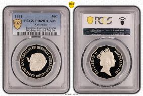 1991 50C Decimal Currency CuNi PR69DCAM