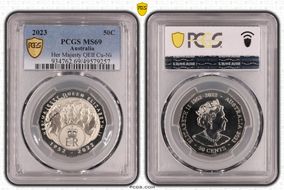2023 50C Her Majesty QEII Cu-Ni Six Effigies MS69