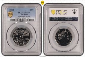 2011 20C Australian Wool MS67