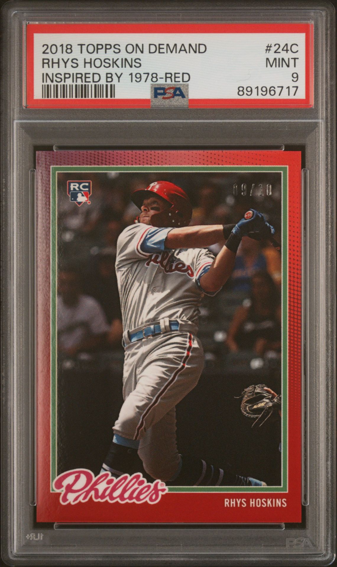 2018 Topps TOPPS ON DEMAND INSPIRED BY 1978 RED #24C Rhys Hoskins front