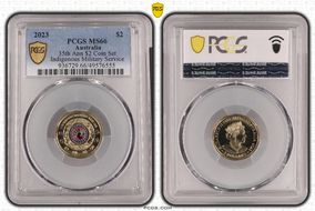 2023 $2 35th Ann $2 Coin Set Colorized Indigenous Military Service MS66