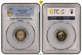 2023 $2 35th Ann $2 Coin Set Remembrance Poppy MS67
