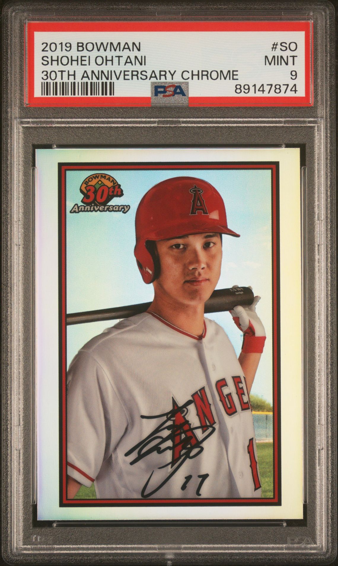 2019 Bowman BOWMAN 30TH ANNIVERSARY CHROME #SO Shohei Ohtani front
