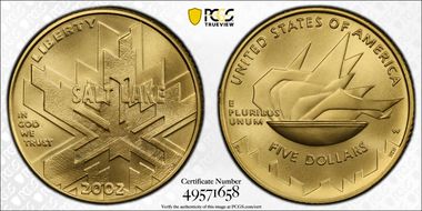 2002-W $5 Salt Lake City MS70