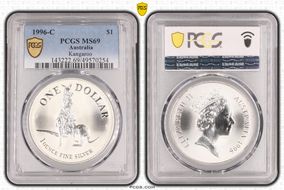 1996-C $1 Kangaroo Ag MS69