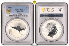 2004 $1 Kangaroo Ag MS69