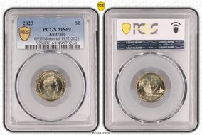 2023 $2 QEII Memorial 1952-2022 MS69