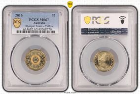 2016 $2 Olympic Team - Yellow Colorized MS67
