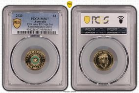 2023 $2 35th Ann $2 Coin Set Colorized Remembrance Dove MS67