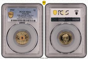 2023 $2 35th Ann $2 Coin Set Colorized In Flanders Fields MS66