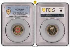 2023 $2 35th Ann $2 Coin Set Colorized Lest we Forget-War Graves MS67