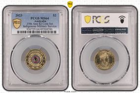 2023 $2 35th Ann $2 Coin Set Colorized Indigenous Military Service MS64