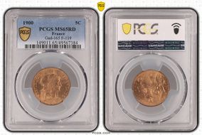 1900 5C Gad-165 F-119 MS65RD