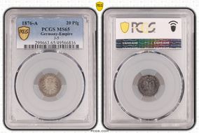 1876-A 20 Pfg J-5 MS65