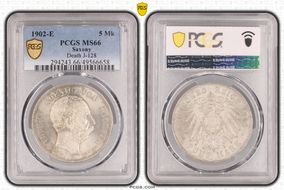 1902-E 5 Mk Death J-128 MS66