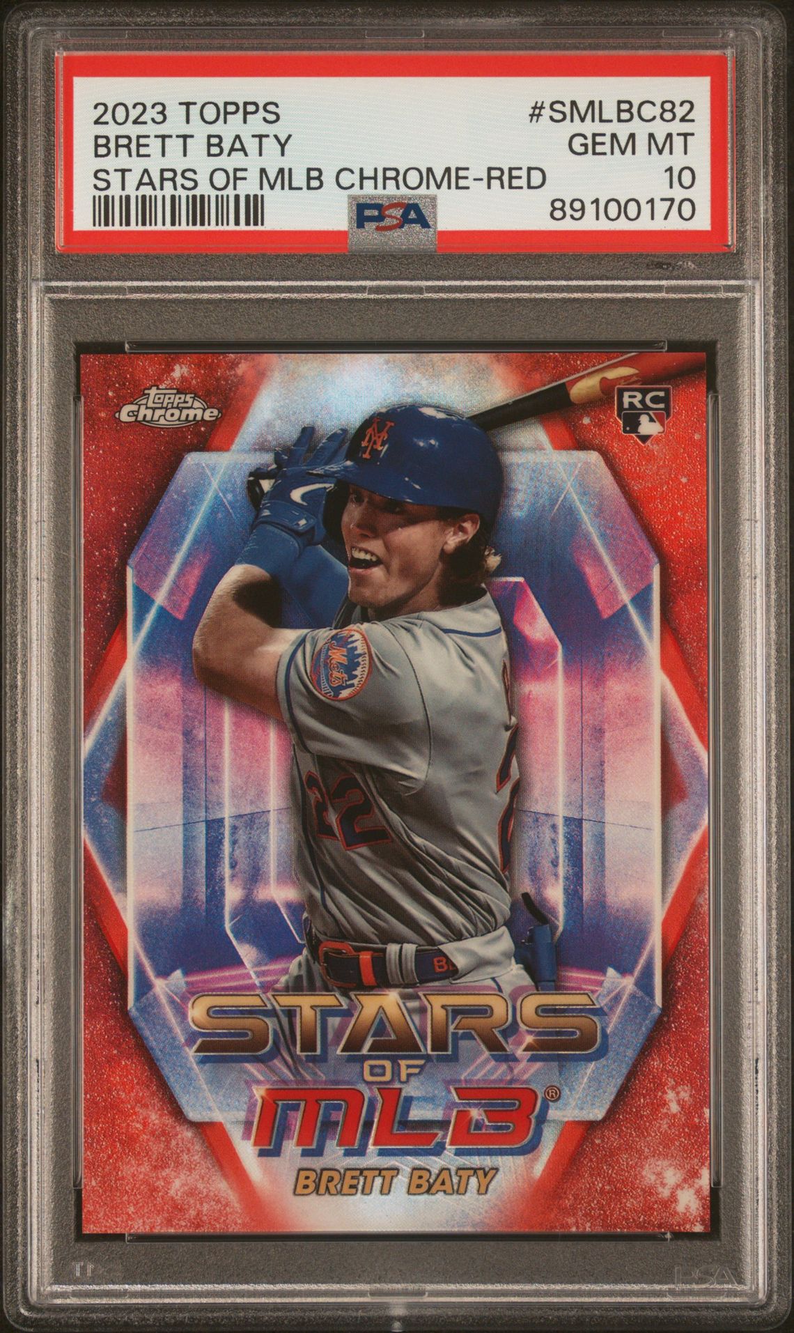 2023 Topps TOPPS STARS OF THE MLB CHROME STARS OF MLB CHROME-RED #SMLBC82 Brett Baty front