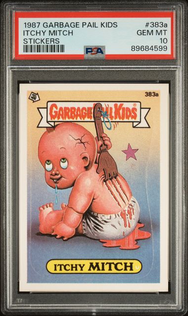 1987 Garbage Pail Kids STICKERS #383a ITCHY MITCH front
