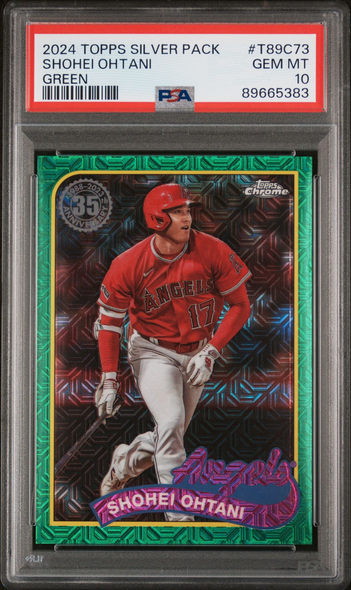 2024 Topps GREEN REFRACTOR #50 Shohei Ohtani front